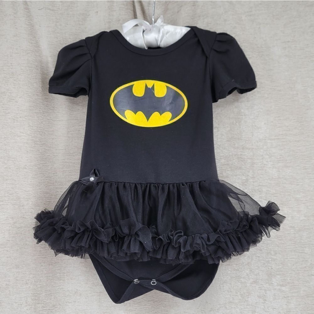 Batman Girls Infant Toddler Black Bodysuit with Tutu